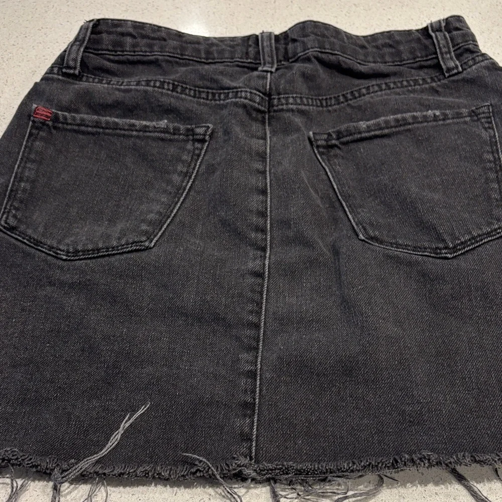 Urban Outfitters Black Frayed Hem Mini Skirt